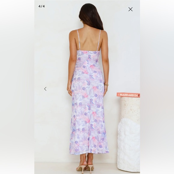 LAVENDER TIDES MESH MAXI DRESS LILAC- Hello Molly - Picture 3 of 4